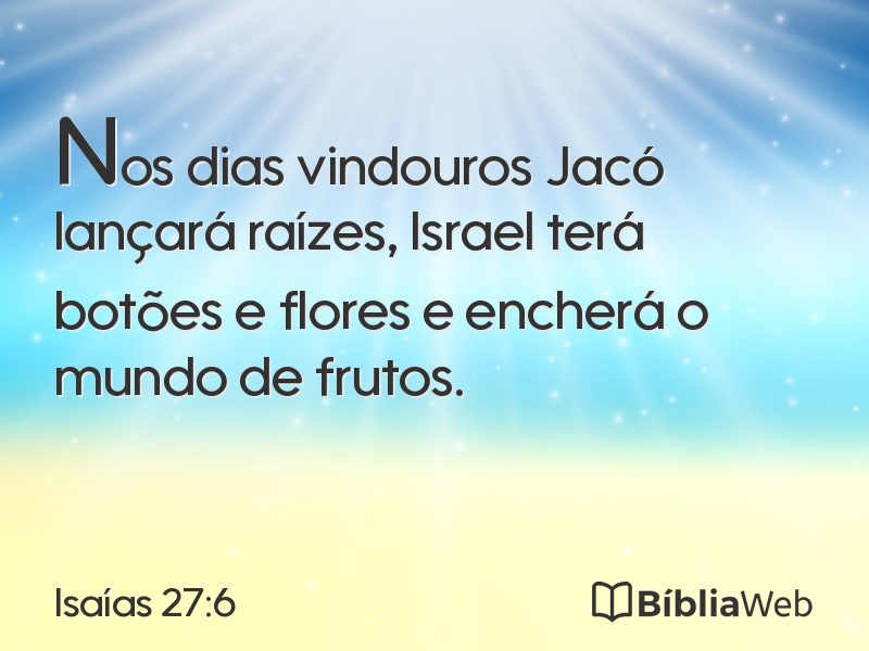Isaías 27:6 em imagem para compartilhar