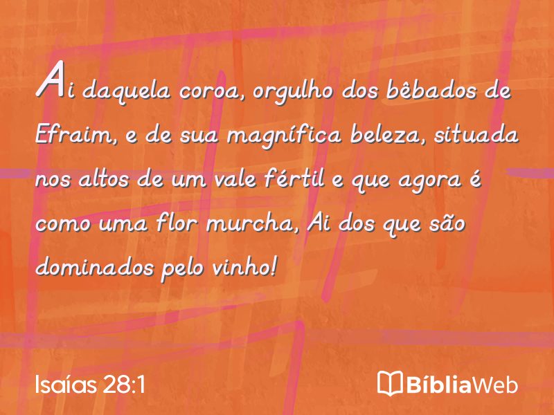 Isaías 28:1 em imagem para compartilhar