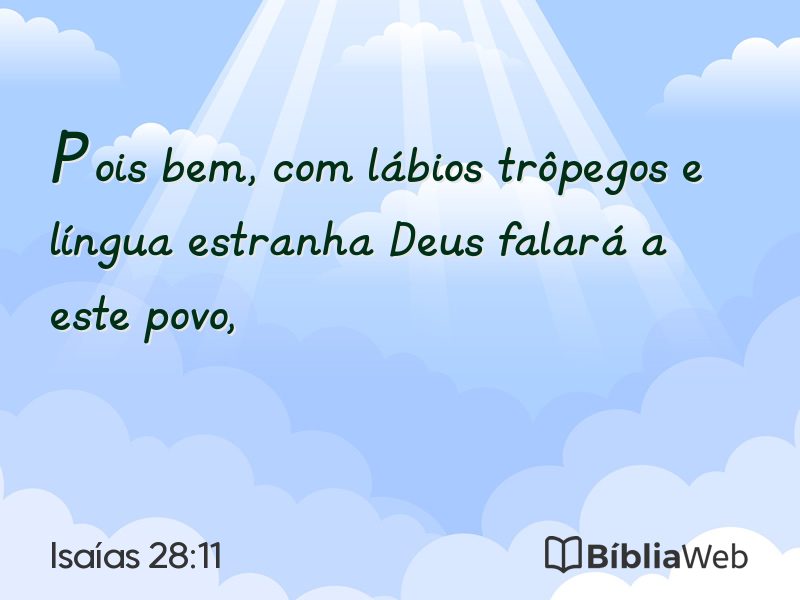 Isaías 28:11 em imagem para compartilhar