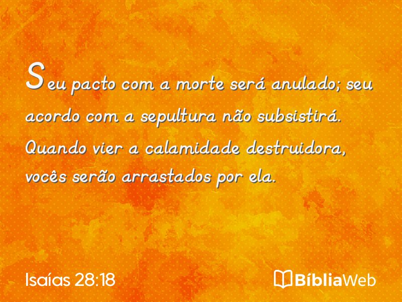 Isaías 28:18 em imagem para compartilhar