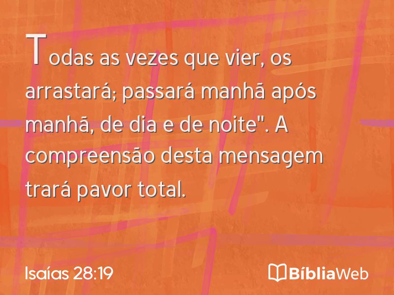 Isaías 28:19 em imagem para compartilhar