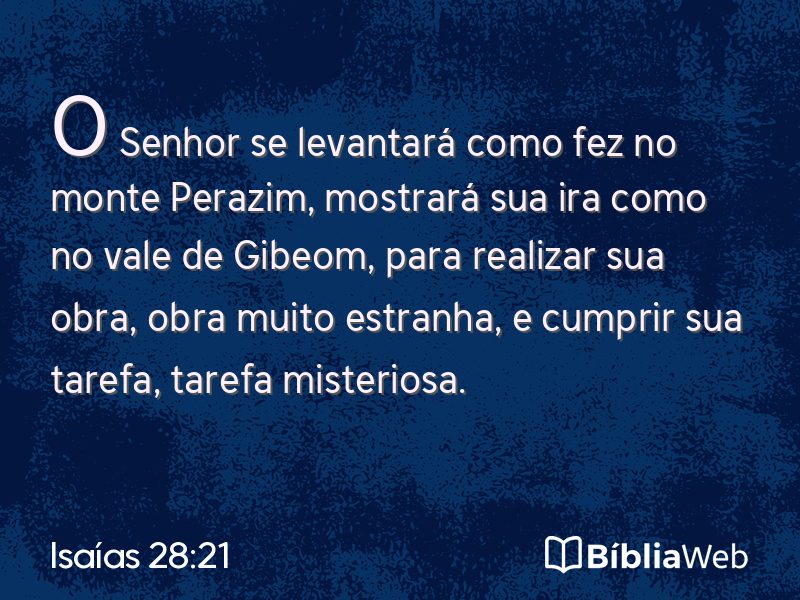 Isaías 28:21 em imagem para compartilhar
