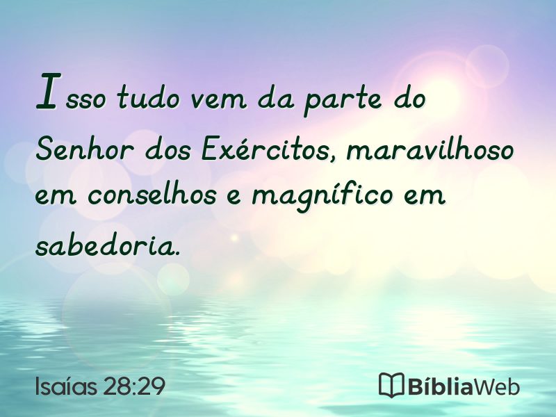 Isaías 28:29 em imagem para compartilhar