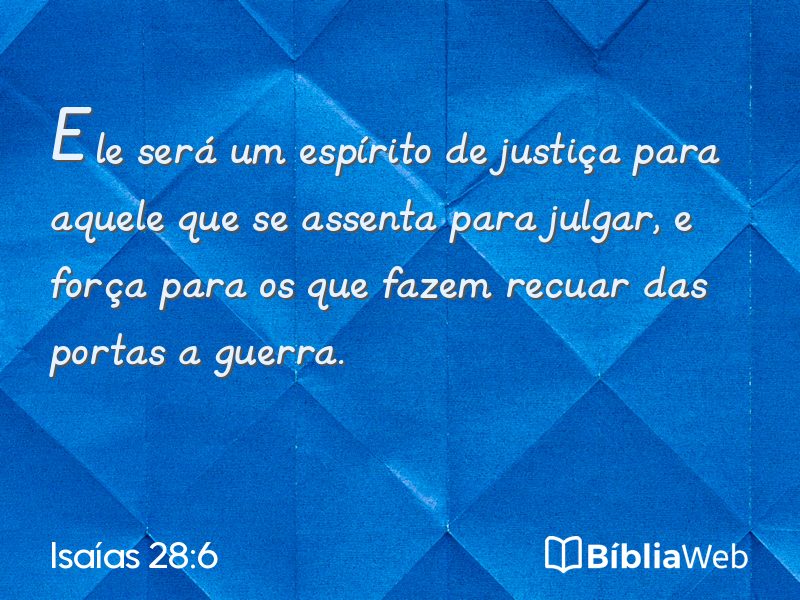 Isaías 28:6 em imagem para compartilhar