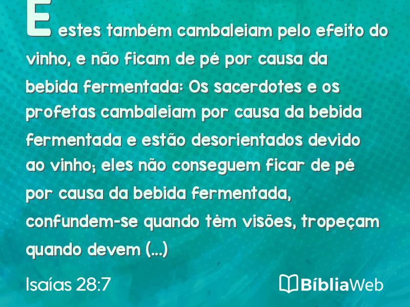 Isaías 28:7 em imagem para compartilhar