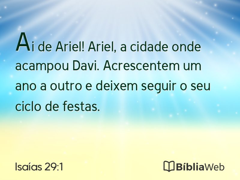 Isaías 29:1 em imagem para compartilhar