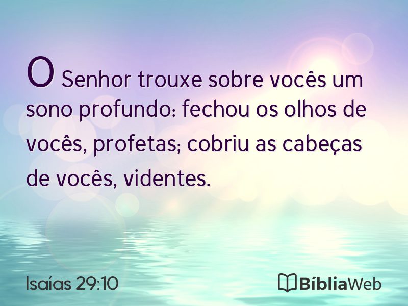 Isaías 29:10 em imagem para compartilhar
