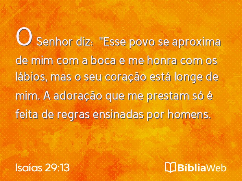 Isaías 29:13 em imagem para compartilhar