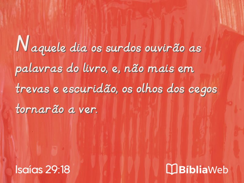 Isaías 29:18 em imagem para compartilhar