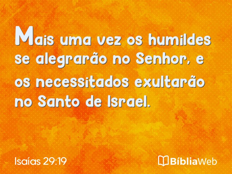 Isaías 29:19 em imagem para compartilhar