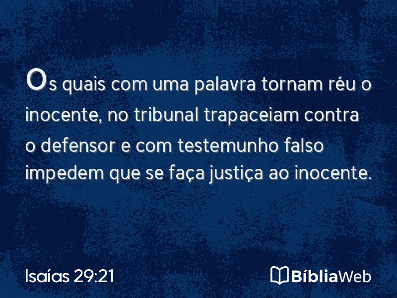 Isaías 29:21 em imagem para compartilhar