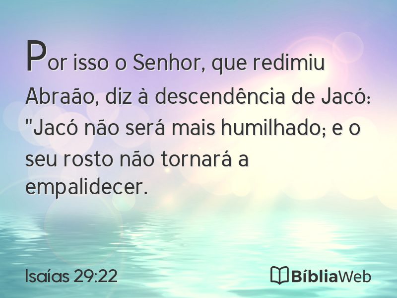 Isaías 29:22 em imagem para compartilhar