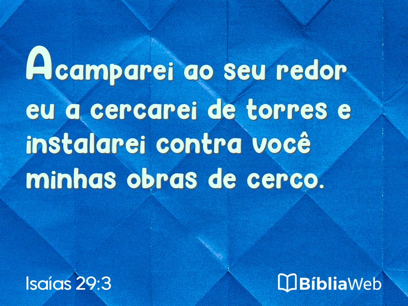 Isaías 29:3 em imagem para compartilhar