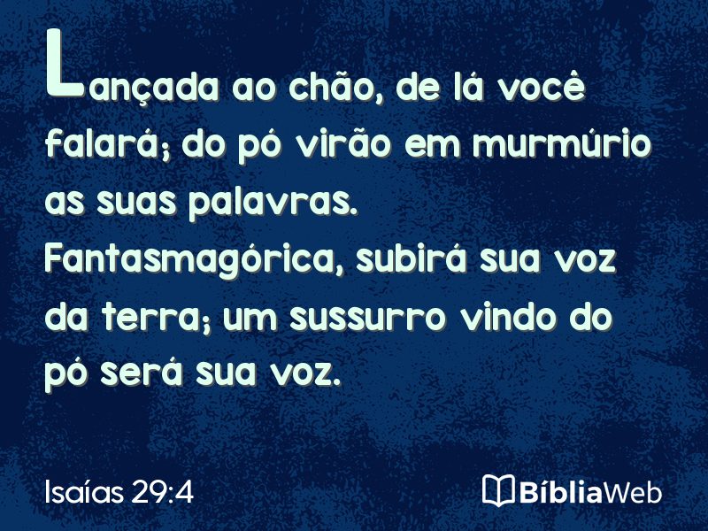 Isaías 29:4 em imagem para compartilhar