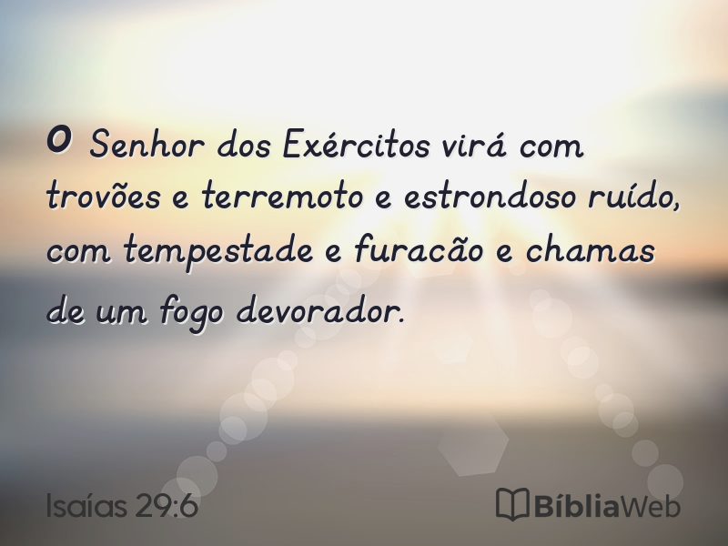 Isaías 29:6 em imagem para compartilhar