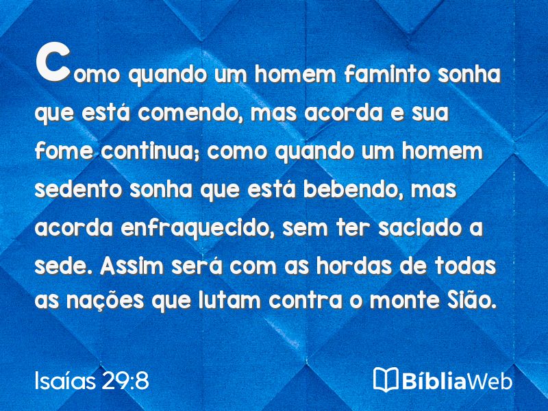 Isaías 29:8 em imagem para compartilhar