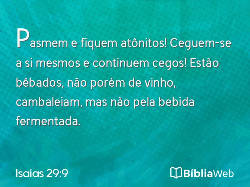 Isaías 29:9 em imagem para compartilhar