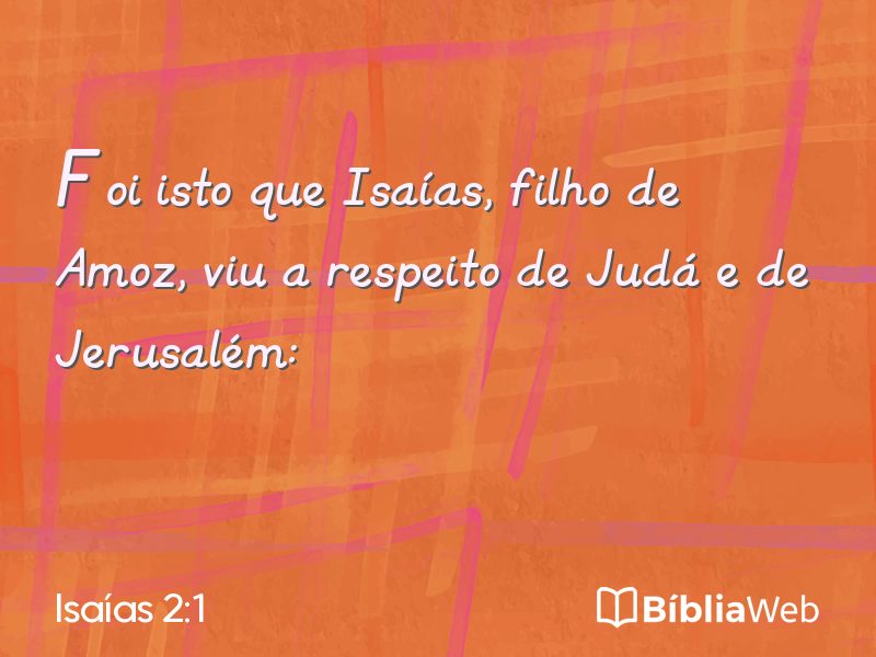 Isaías 2:1 em imagem para compartilhar