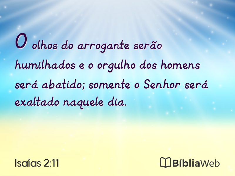 Isaías 2:11 em imagem para compartilhar