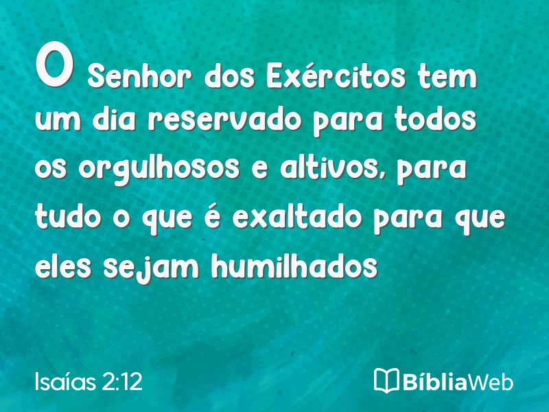Isaías 2:12 em imagem para compartilhar