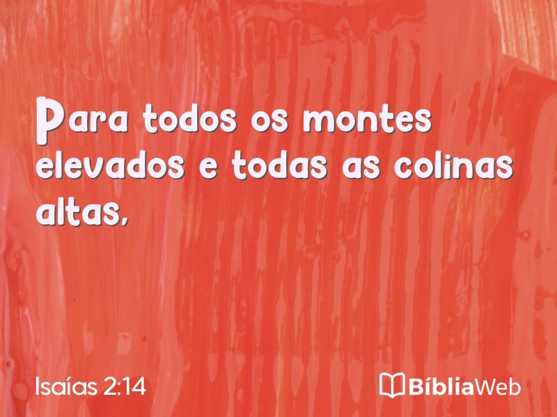 Isaías 2:14 em imagem para compartilhar