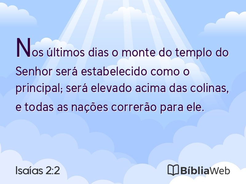 Isaías 2:2 em imagem para compartilhar