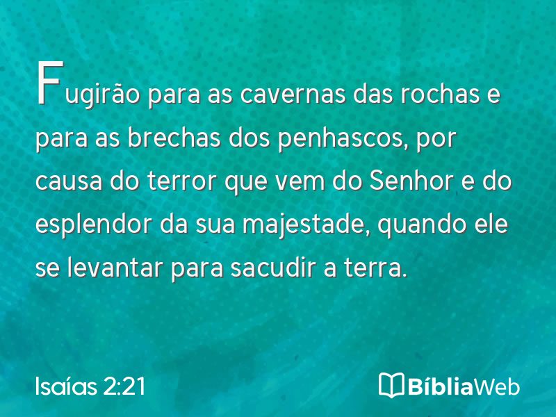Isaías 2:21 em imagem para compartilhar