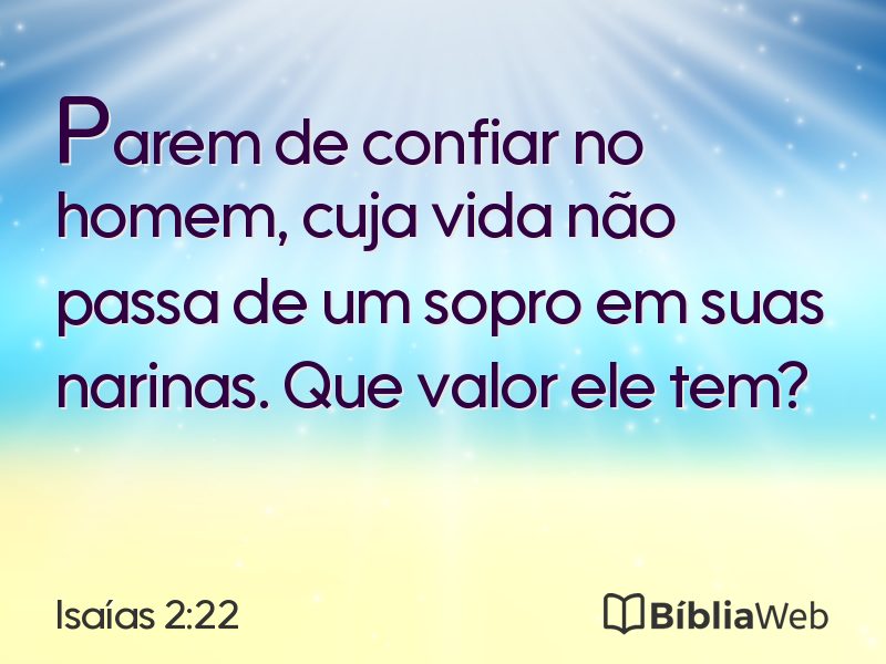 Isaías 2:22 em imagem para compartilhar