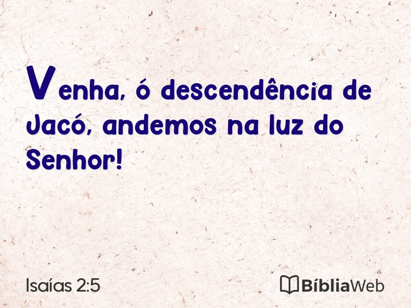 Isaías 2:5 em imagem para compartilhar