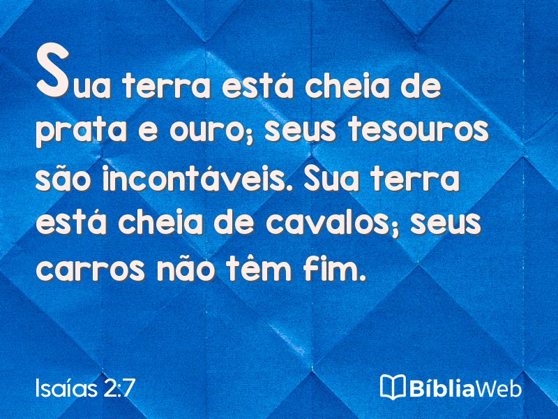 Isaías 2:7 em imagem para compartilhar