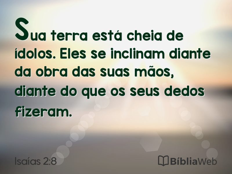 Isaías 2:8 em imagem para compartilhar