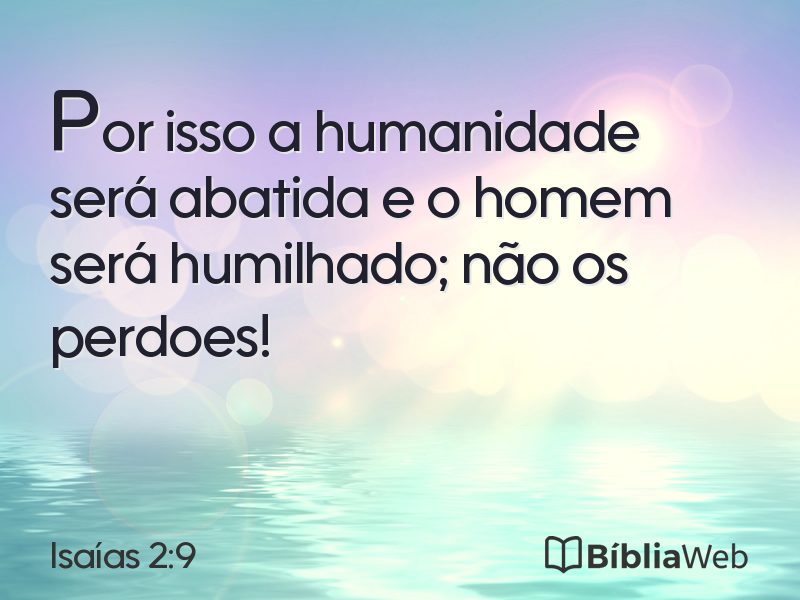 Isaías 2:9 em imagem para compartilhar
