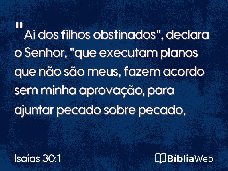Isaías 30:1 em imagem para compartilhar