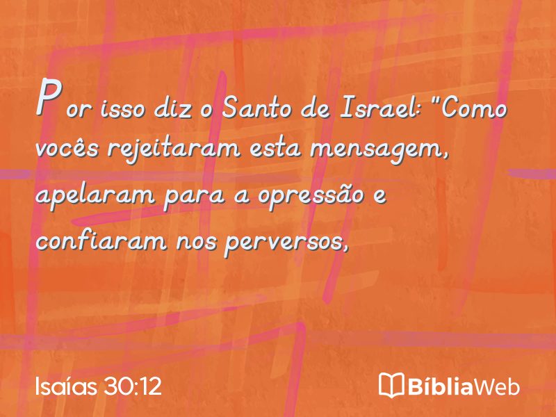 Isaías 30:12 em imagem para compartilhar