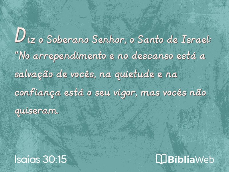 Isaías 30:15 em imagem para compartilhar