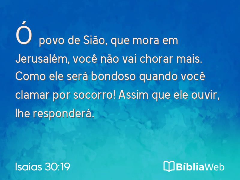 Isaías 30:19 em imagem para compartilhar