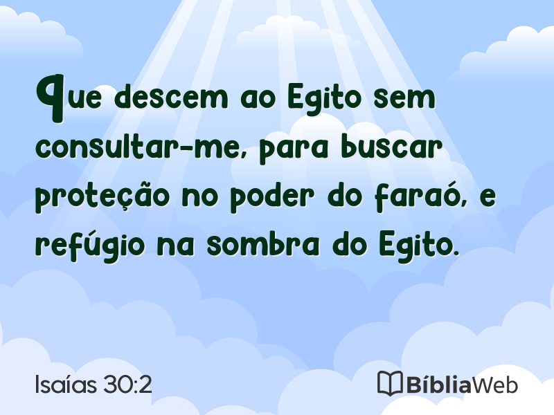 Isaías 30:2 em imagem para compartilhar