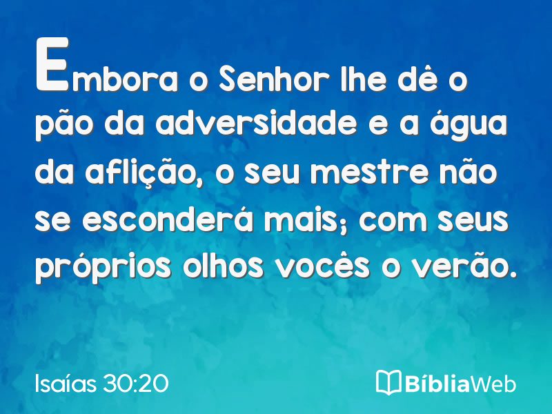Isaías 30:20 em imagem para compartilhar