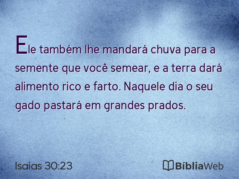 Isaías 30:23 em imagem para compartilhar