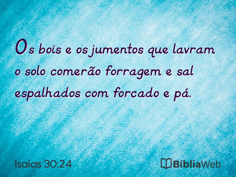 Isaías 30:24 em imagem para compartilhar