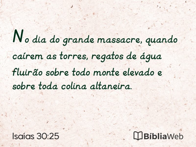 Isaías 30:25 em imagem para compartilhar