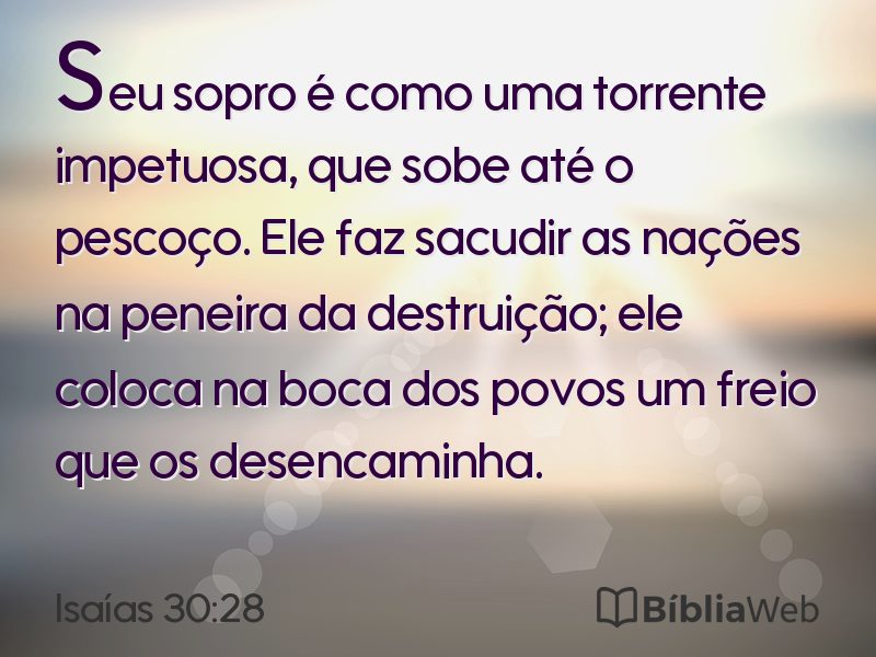 Isaías 30:28 em imagem para compartilhar