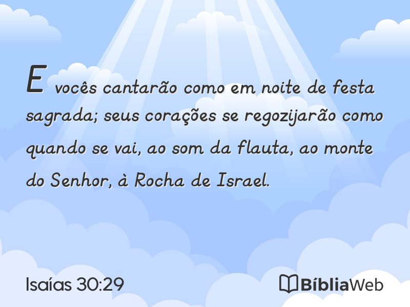 Isaías 30:29 em imagem para compartilhar