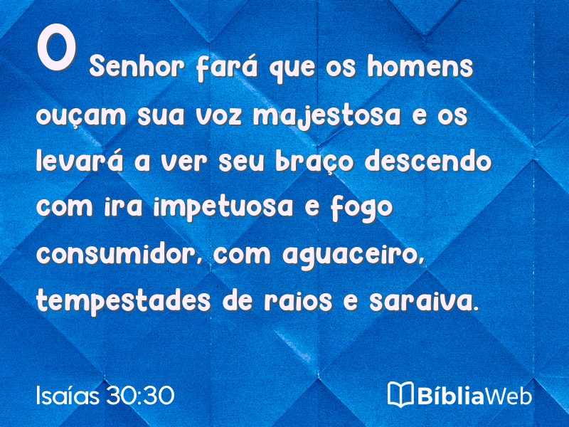 Isaías 30:30 em imagem para compartilhar