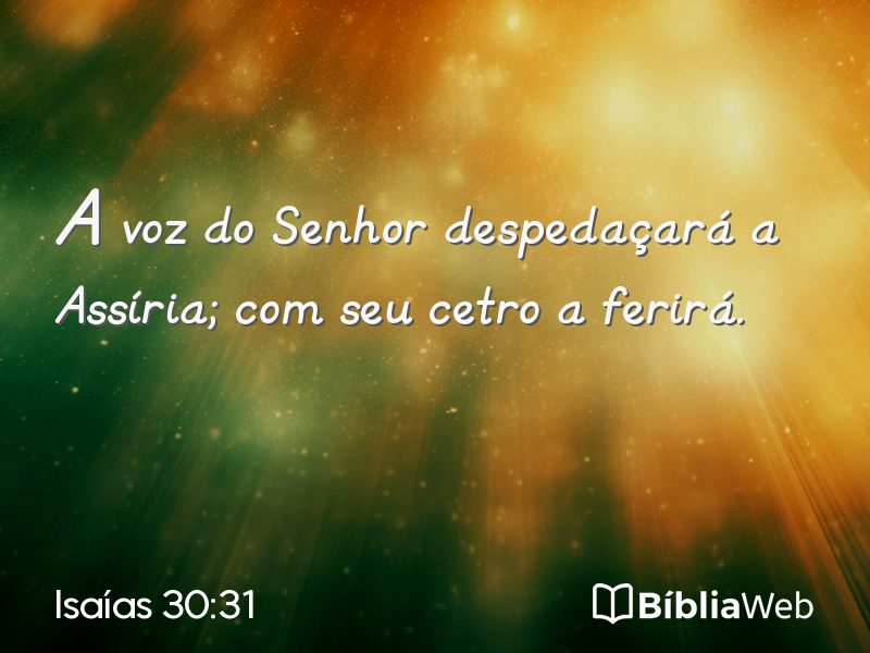 Isaías 30:31 em imagem para compartilhar