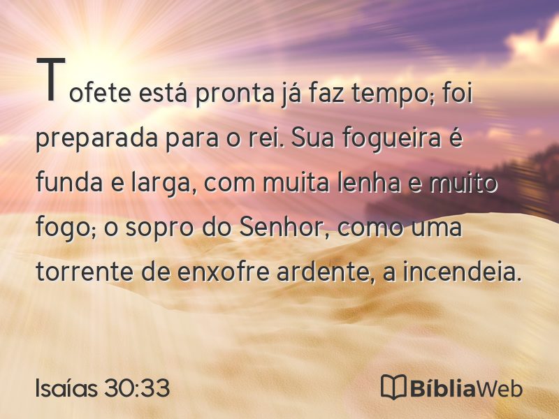 Isaías 30:33 em imagem para compartilhar