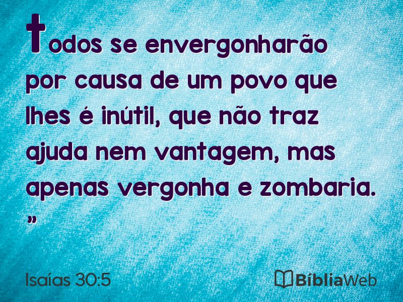 Isaías 30:5 em imagem para compartilhar