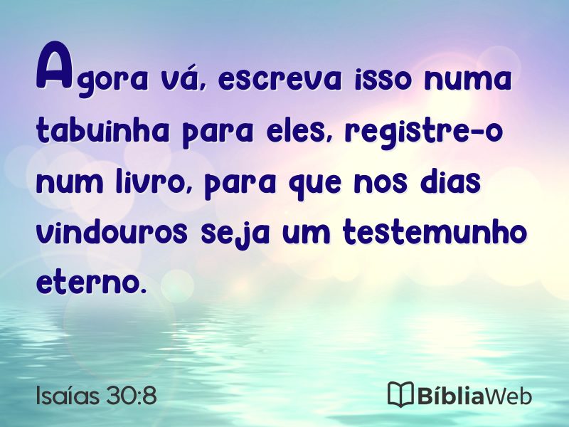 Isaías 30:8 em imagem para compartilhar