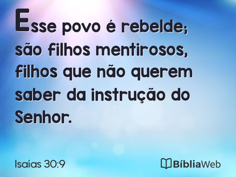 Isaías 30:9 em imagem para compartilhar