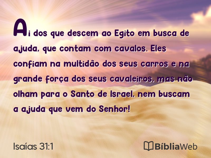 Isaías 31:1 em imagem para compartilhar